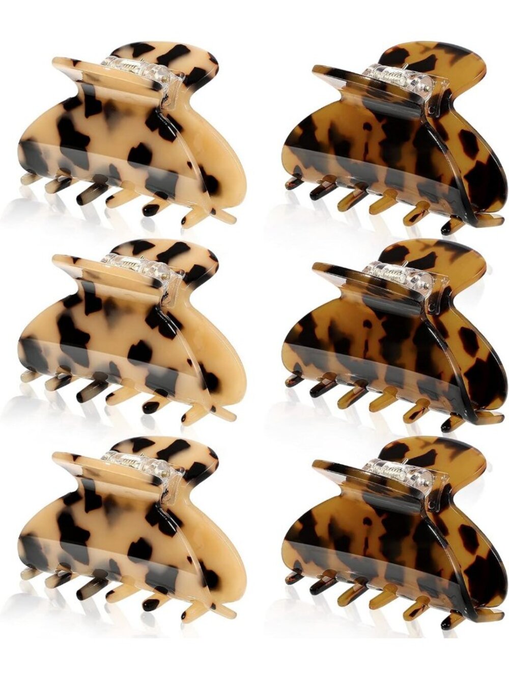 Colorful Medium Hair Claw Clips for Thin Hair - 6 Pack, Stylish & Durable